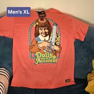 Dolly Has an Accident Graphic Tee - Coral